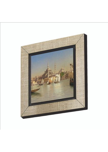 Eminönü Yeni Camii Çizim, Osmanlı Dönemi Baskılı Mdf MAGNETKRT-043BUZDOLABI Süsü