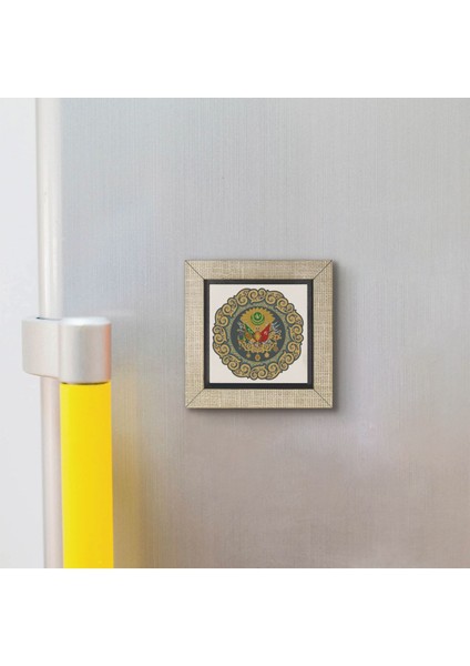 Osmanlı Arması Baskılı Mdf MAGNETKRT-084BUZDOLABI Süsü modelleri