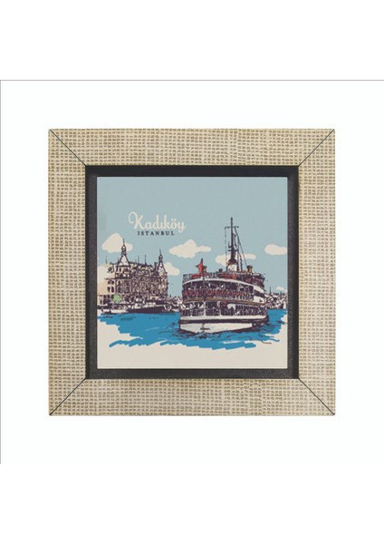 Kadıköy Vapuru Baskılı Mdf MAGNETKRT-035BUZDOLABI Süsü fırsatları