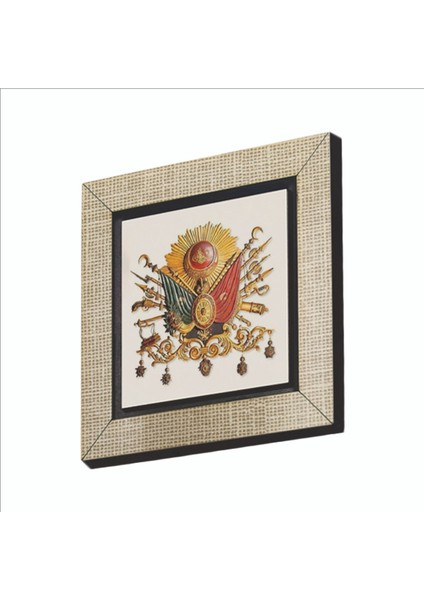 Osmanlı Arması Baskılı Mdf MAGNETKRT-087BUZDOLABI Süsü