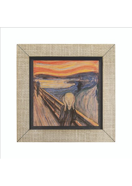 Çığlık Edvard Munch, 1893 Baskılı Mdf MAGNETKRG-168BUZDOLABI Süsü fırsatları