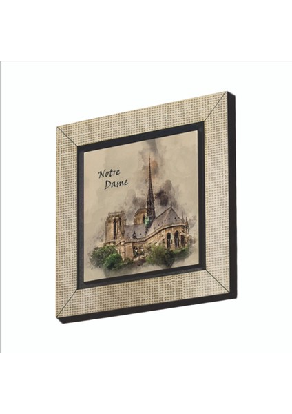 Notre Dame Baskılı Mdf MAGNETKRG-005BUZDOLABI Süsü