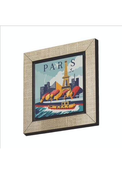 Paris Baskılı Mdf MAGNETKRG-002BUZDOLABI Süsü