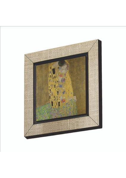 Öpücük Gustav Klimt, 1907 Baskılı Mdf MAGNETKRG-169BUZDOLABI Süsü
