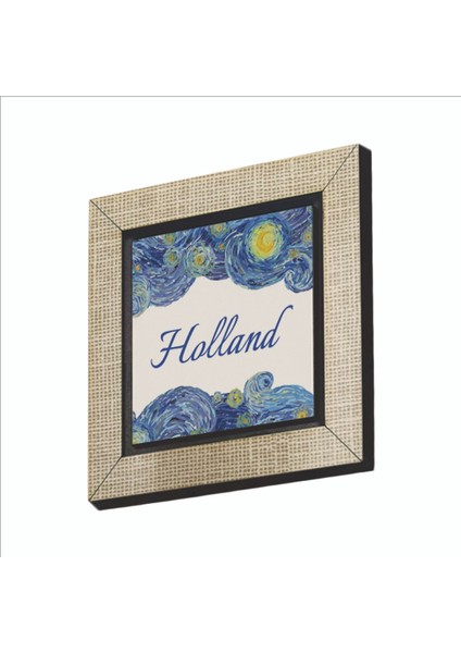 Hollanda Görseli Baskılı Mdf MAGNETKRG-020BUZDOLABI Süsü