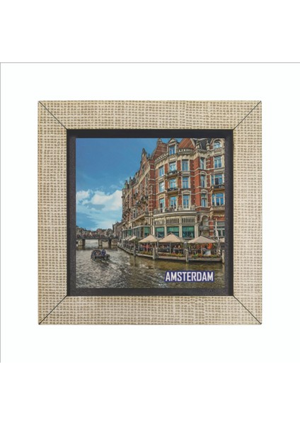 Amsterdam Görseli Baskılı Mdf MAGNETKRG-014BUZDOLABI Süsü fırsatları