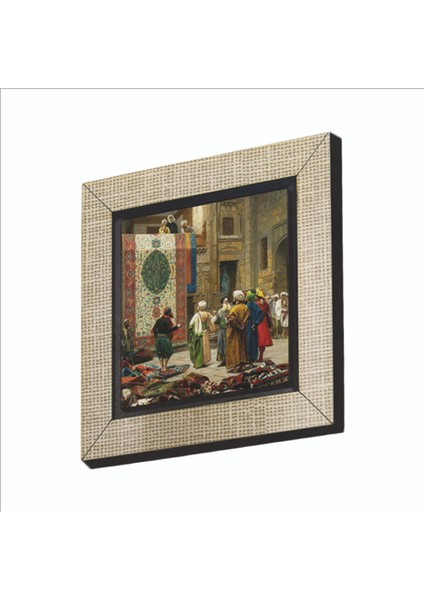 Halı Tüccarı Osman Hamdi Bey, 1888 Baskılı Mdf MAGNETKRT-128BUZDOLABI Süsü