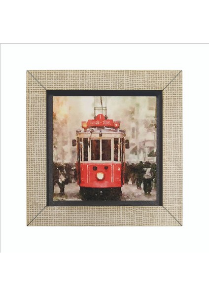 Nostaljik Tramvay Baskılı Mdf MAGNETKRT-047BUZDOLABI Süsü fırsatları