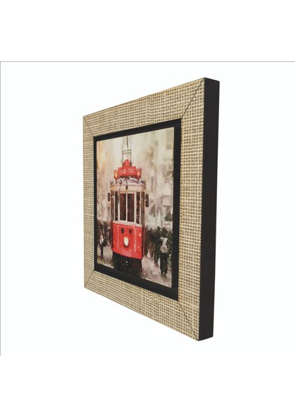 Nostaljik Tramvay Baskılı Mdf MAGNETKRT-047BUZDOLABI Süsü indirimleri