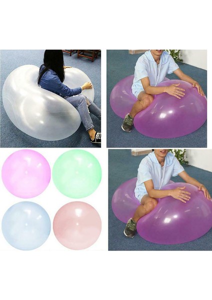 80CM-PEMBE Tarzı cm Boyutu Çocuk Açık Yumuşak Hava Su Dolu Wubble Kabarcık Topu Şişirme Balon Oyuncak Eğlenceli Parti Oyunu Harika Hediyeler (Yurt Dışından)