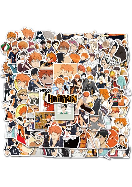 No.16 Tarzı Lot Japonya Anime Graffiti Titan Demon Slayer Haikyuu Dıy Su Geçirmez Çıkartmalar Dizüstü Bilgisayar Karikatür Sticker (Yurt Dışından) modelleri