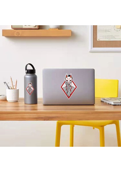 H Daha Küçük Boyut Stili Maske Tilki Samuray Kız Araba Çıkartmaları Dizüstü Çıkartmaları Vinil Pegatinas Kask Sürahi Bagaj Duvar Dolabı Için Su Geçirmez 3 M Mat (Yurt Dışından) indirimleri