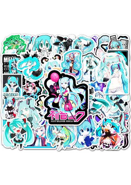 10 Adet Rastgele Stil Adet Hatsune Anime Miku Karikatür Çıkartmalar Kaykay Laptop Kask Için Pvc Su Geçirmez Klasik Oyuncak Çocuk Doğum Günü Hediyeleri (Yurt Dışından)
