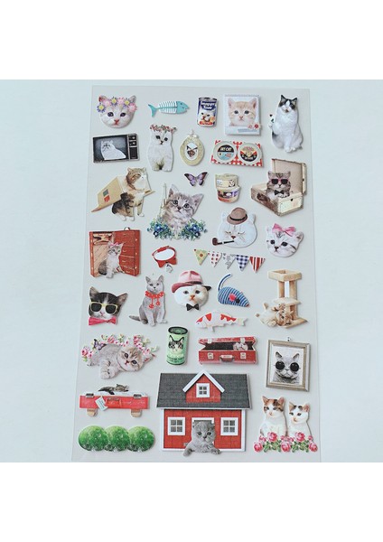 Çikolata Rengi Stili Yapışkanlı Sevimli Kawaii Köpekler Kediler Çiçekler Ev Hayatı Çiftlik Peel Off Sticker Günlüğü Scrapbooking Telefon Için Mac Dizüstü Bilgisayar Dekorasyon (Yurt Dışından)