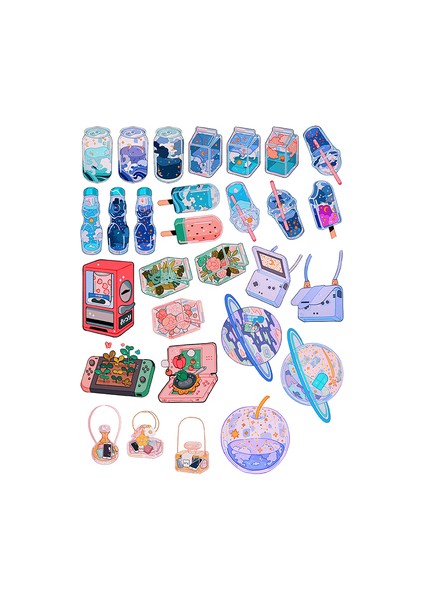 B 28 Adet Tarzı Anime Sevimli Çıkartmalar Dıy Scrapbooking Albümü Önemsiz Günlüğü Mutlu Planlayıcısı Dekoratif Çıkartmalar (Yurt Dışından)