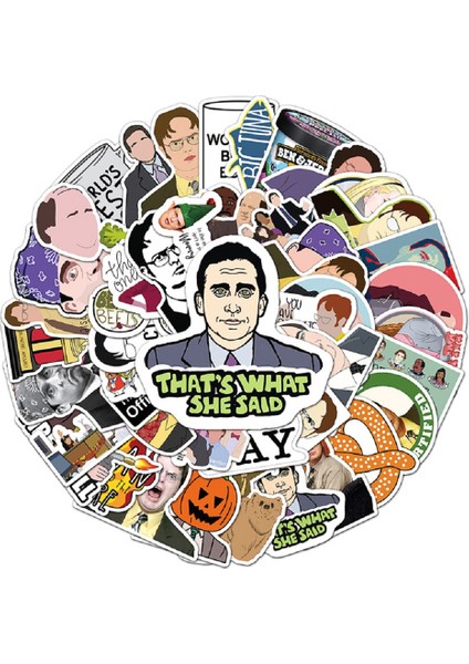 G-50 Adet Tarzı Pcs Tv Show The Office Çıkartmaları Dıy Kaykay Buzdolabı Gitar Seyahat Snowboard Motosiklet Bagajı Klasik Oyuncak Çıkartmalar (Yurt Dışından)