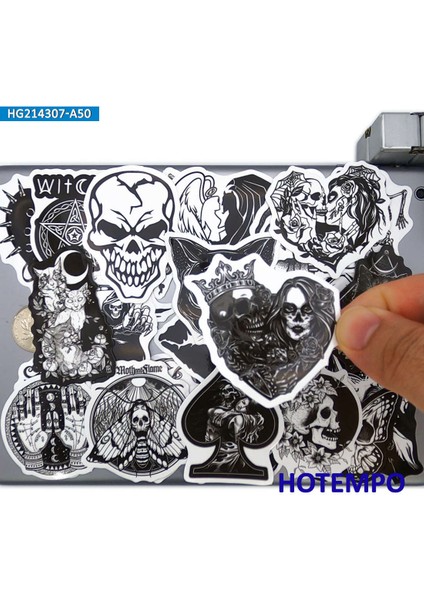 Kull Demon Cadı Totem Serin Gotik Sanat Telefon Dizüstü Motosiklet Araba Çıkartmaları Gitar Kaykay Bisiklet Su Geçirmez Sticker (Yurt Dışından) fiyatları