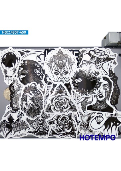 Kull Demon Cadı Totem Serin Gotik Sanat Telefon Dizüstü Motosiklet Araba Çıkartmaları Gitar Kaykay Bisiklet Su Geçirmez Sticker (Yurt Dışından) fırsatları