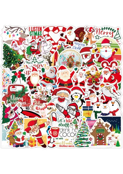 30PCS-A Tarzı Adet Karikatür Noel Ağacı Etiket Noel Baba Kaykay Taşınabilir Gitar Su Geçirmez Grafiti Hediye Etiketi (Yurt Dışından) modelleri