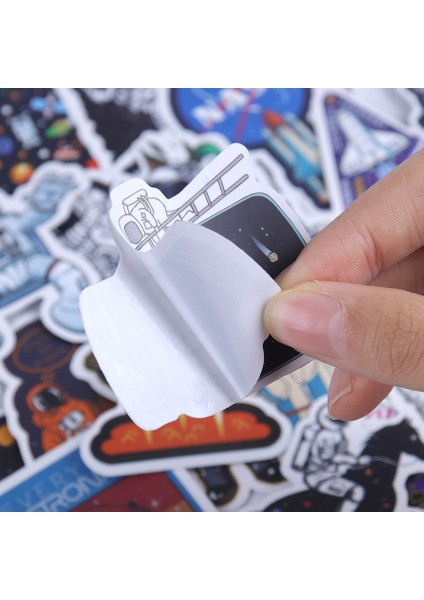 Dış Uzay Pvc Su Geçirmez Yaratıcı Çıkartmalar Kaykay Bavul Gitar Çocuk Graffiti Sticker Çocuk Oyuncak Çıkartması (Yurt Dışından)