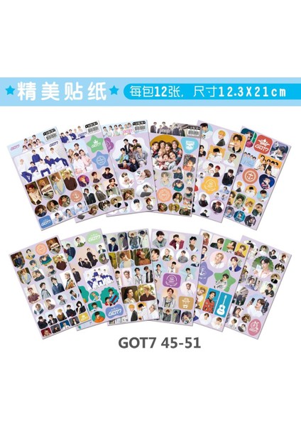 BNK48 Stili Karışık 12SETLOT Kpop Twıce Got7 Etiketler Oyuncak Tüm Rakamlar Hd Moda Dıy Kendinden Yapışkanlı El Gözyaşı Kağıt Etiket Oyuncaklar (Yurt Dışından)