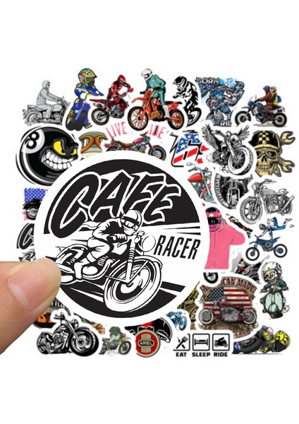 50 ADET-YT29 Tarzı Adet Karikatür Motosiklet Motokros Çıkartmaları Bavul Kaykay Dizüstü Bagaj Telefonu Araba Styling Çıkartması Graffiti Sticker F5 (Yurt Dışından) fırsatları