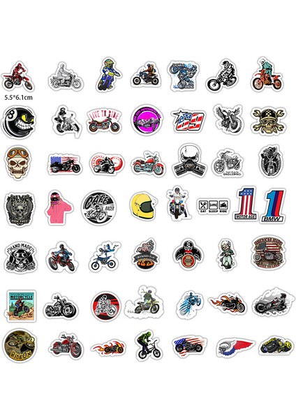 50 ADET-YT29 Tarzı Adet Karikatür Motosiklet Motokros Çıkartmaları Bavul Kaykay Dizüstü Bagaj Telefonu Araba Styling Çıkartması Graffiti Sticker F5 (Yurt Dışından) indirimleri