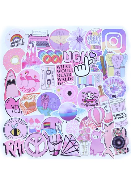 50G Tarzı Sıcak Moda Güzel Çıkartmalar Paketi Vsco Kız Pegatina Için Dizüstü Bilgisayar Gitar Bagaj Kaykay Araba Oyuncak Sticker Çıkartması (Yurt Dışından)