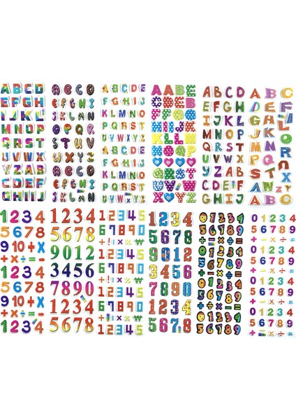 Sayı Harf Stili 12 Farklı Levha Karikatür Araba Sticker 3D Etiketler Oyuncaklar Çocuklar Için Uçak Araçlar Günlüğü Defter Dekorasyon Hediyeler (Yurt Dışından)