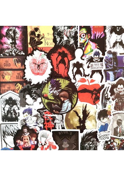 10 Adet Tarzı Adet Ölüm Not Japon Anime Çıkartmalar Dizüstü Bagaj Motosiklet Telefonu Kaykay Oyuncaklar Araba Günlüğü Kask (Yurt Dışından)