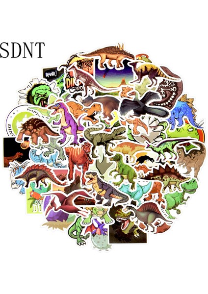 Dinozor Hayvan Çıkartmalar Erkek Oyuncaklar Jurassic Anime Serin Komik Su Geçirmez Sticker Dıy Bardak Kaykay Araba Laptop Sticker (Yurt Dışından)