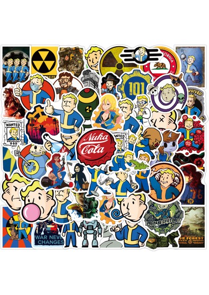 30 Adet Rastgele Stil Adet Oyun Fallout Etiketler Pipboy Bavul Dizüstü Bagaj Kaykay Motosiklet Buzdolabı Çıkartması Anime Etiketler Pegatinas (Yurt Dışından)