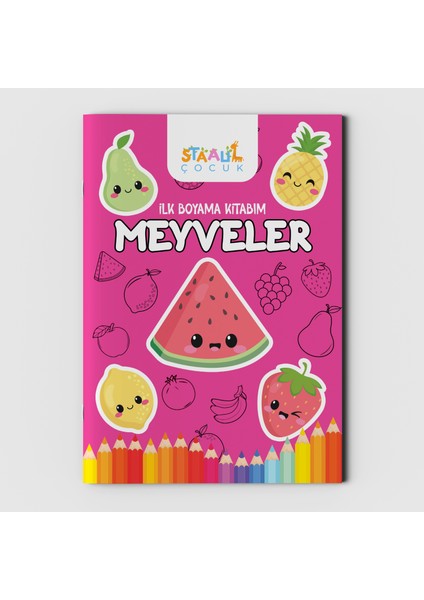 Ilk Boyama Kitabım 2'li Set - Meyveler / Unicorn