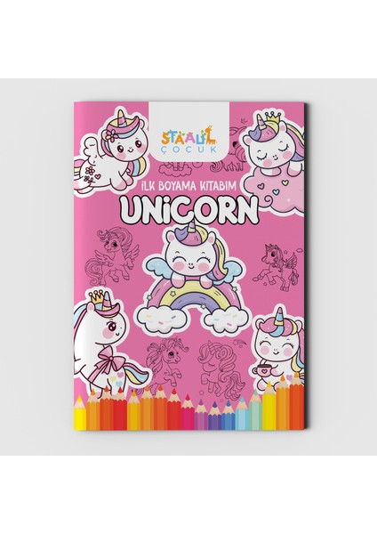 Ilk Boyama Kitabım 2'li Set - Meyveler / Unicorn