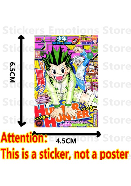 Pengfu Shop 50 Adet E Tarzı Adet Mix Japonya Anime Çıkartmalar Poster Haiykuu Avcısı × Avcı Demon Slayer Telefon Dizüstü Bilgisayar Çıkartmaları Kaykay Bavul Çocuk Oyuncak (Yurt Dışından)