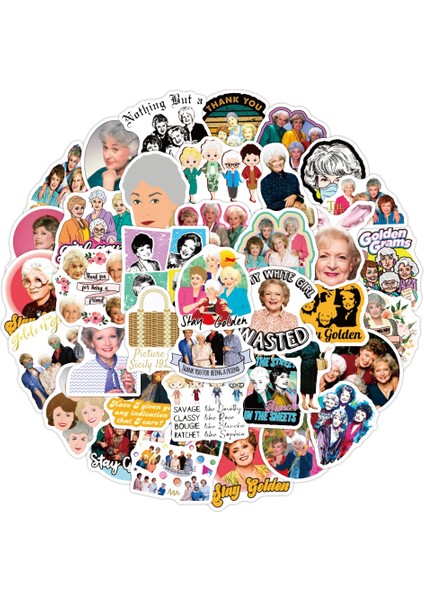 A-50 Adet Tarzı Adet Kalmak Altın Kız Anime Çıkartmalar Grafiti Su Geçirmez Dıy Snowboard Kask Dizüstü Kayak Şekillendirici Vinil Karikatür Kız Sticker (Yurt Dışından)