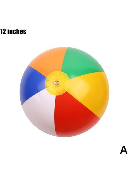12 Inç Tarzı Yaz Açık Şişme Plaj Topu Oyuncak Eğlenceli Açık Plaj Yüzme Oyun Suyu 6 Renkli Şişme Top Oyuncak Inç (Yurt Dışından)