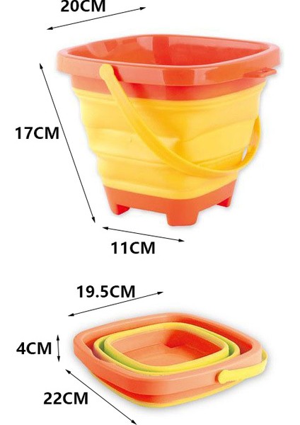 Sarı MAVI-182 Tarzı Yaz Katlanabilir Kova Kompakt 2 Litre Taşınabilir Silikon Katlanabilir Katlanır Kova Çocuklar Plaj Kum Oyunu Su Oyuncakları Açık (Yurt Dışından) fiyatları
