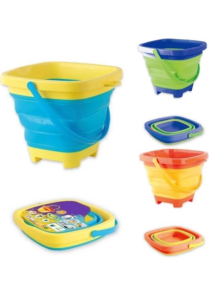 Sarı MAVI-182 Tarzı Yaz Katlanabilir Kova Kompakt 2 Litre Taşınabilir Silikon Katlanabilir Katlanır Kova Çocuklar Plaj Kum Oyunu Su Oyuncakları Açık (Yurt Dışından) modelleri