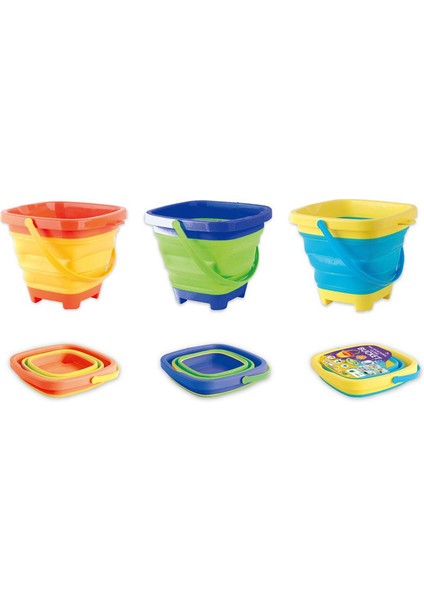 Sarı MAVI-182 Tarzı Yaz Katlanabilir Kova Kompakt 2 Litre Taşınabilir Silikon Katlanabilir Katlanır Kova Çocuklar Plaj Kum Oyunu Su Oyuncakları Açık (Yurt Dışından) indirimleri