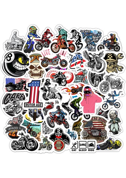 10 ADET-YT29 Tarzı Adet Karikatür Motosiklet Motokros Çıkartmaları Bavul Kaykay Dizüstü Bagaj Telefonu Araba Styling Çıkartması Graffiti Sticker F5 (Yurt Dışından) fiyatları
