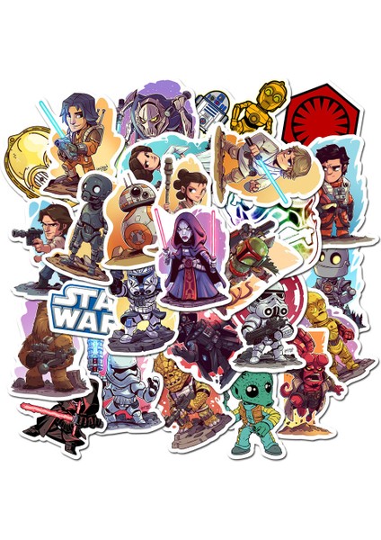 50 Adet Tarzı Katran Savaşları Çıkartmalar Çocuklar Için Dıy Yaratıcı Graffiti Sticker Kaykay Bagaj Dizüstü Bilgisayar Gitar Buzdolabı Araba Doodle Çıkartması (Yurt Dışından)
