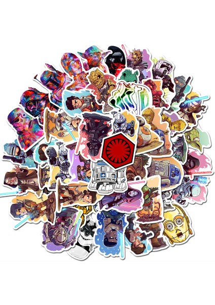50 Adet Tarzı Katran Savaşları Çıkartmalar Çocuklar Için Dıy Yaratıcı Graffiti Sticker Kaykay Bagaj Dizüstü Bilgisayar Gitar Buzdolabı Araba Doodle Çıkartması (Yurt Dışından)