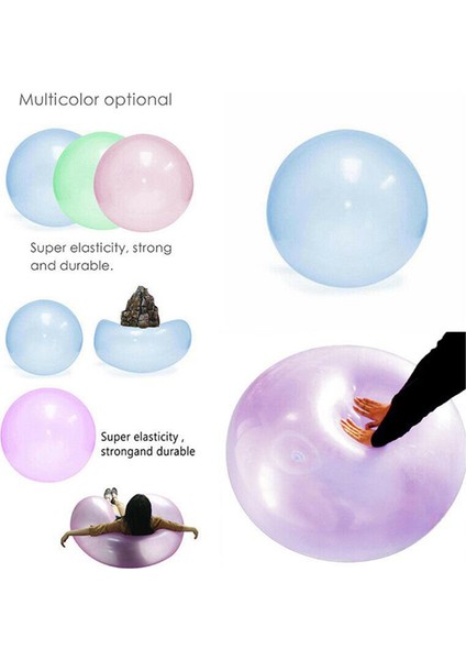 35CM-BULE Tarzı cm Boyutu Çocuk Açık Yumuşak Hava Su Dolu Wubble Kabarcık Topu Şişirme Balon Oyuncak Eğlenceli Parti Oyunu Harika Hediyeler (Yurt Dışından)