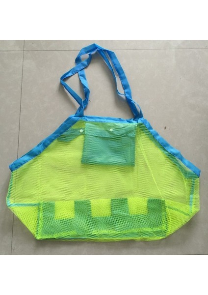 45X30X45CM Yeşil Stil Plaj Oyuncak Çantası Örgü Plaj Depolama Oyuncak Çantası Kum ve Sudan Uzak Durun Kum Oyuncakları Kabuk Tutma Çocuk Plaj Oyuncakları Topları Kova (Yurt Dışından)