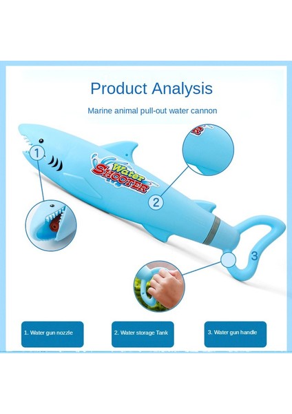 Timsah Modeli 1 Stili Çocuk Yaz Kumlu Plaj Su Kavgası Pull-Out Su Tabancası Yüksek Kapasiteli Suda Oyun Sürüklenen Ebeveyn Çocuk Etkileşimi Oyuncak (Yurt Dışından)