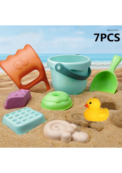 7 Adet Rastgele Renk Stili Plaj Oyuncakları Çocuklar Için Yaz Kazma Kum Aracı Kürek Su Oyun Sepeti ile Açık Oyuncak Set Sandbox Çocuklar Için Çocuk Oyuncakları (Yurt Dışından)