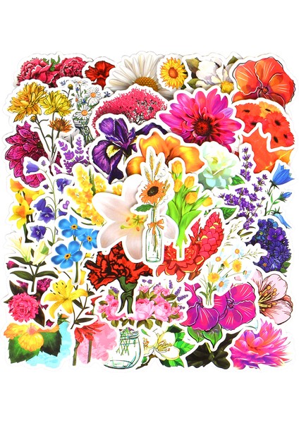 Çiçek Karikatür Çıkartmalar Güzel Bitki Yaratıcı Kawaii Grafiti Su Geçirmez Sticker Dıy Dizüstü Buzdolabı Bavul Gitar (Yurt Dışından) fiyatları