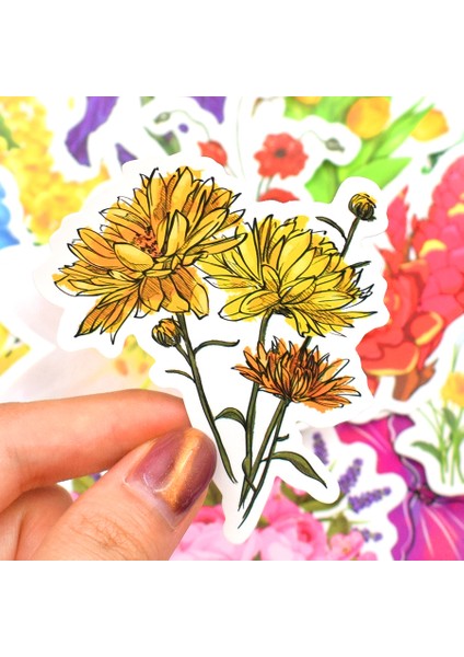 Çiçek Karikatür Çıkartmalar Güzel Bitki Yaratıcı Kawaii Grafiti Su Geçirmez Sticker Dıy Dizüstü Buzdolabı Bavul Gitar (Yurt Dışından) fırsatları