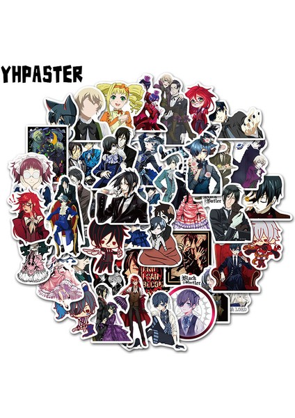 10 Adet Rastgele B Tarzı Adet Siyah Butler Çıkartmalar Japon Anime Sticker Dizüstü Bagaj Motosiklet Telefonu Için Kaykay Dizüstü Snowboard Oyuncak (Yurt Dışından)